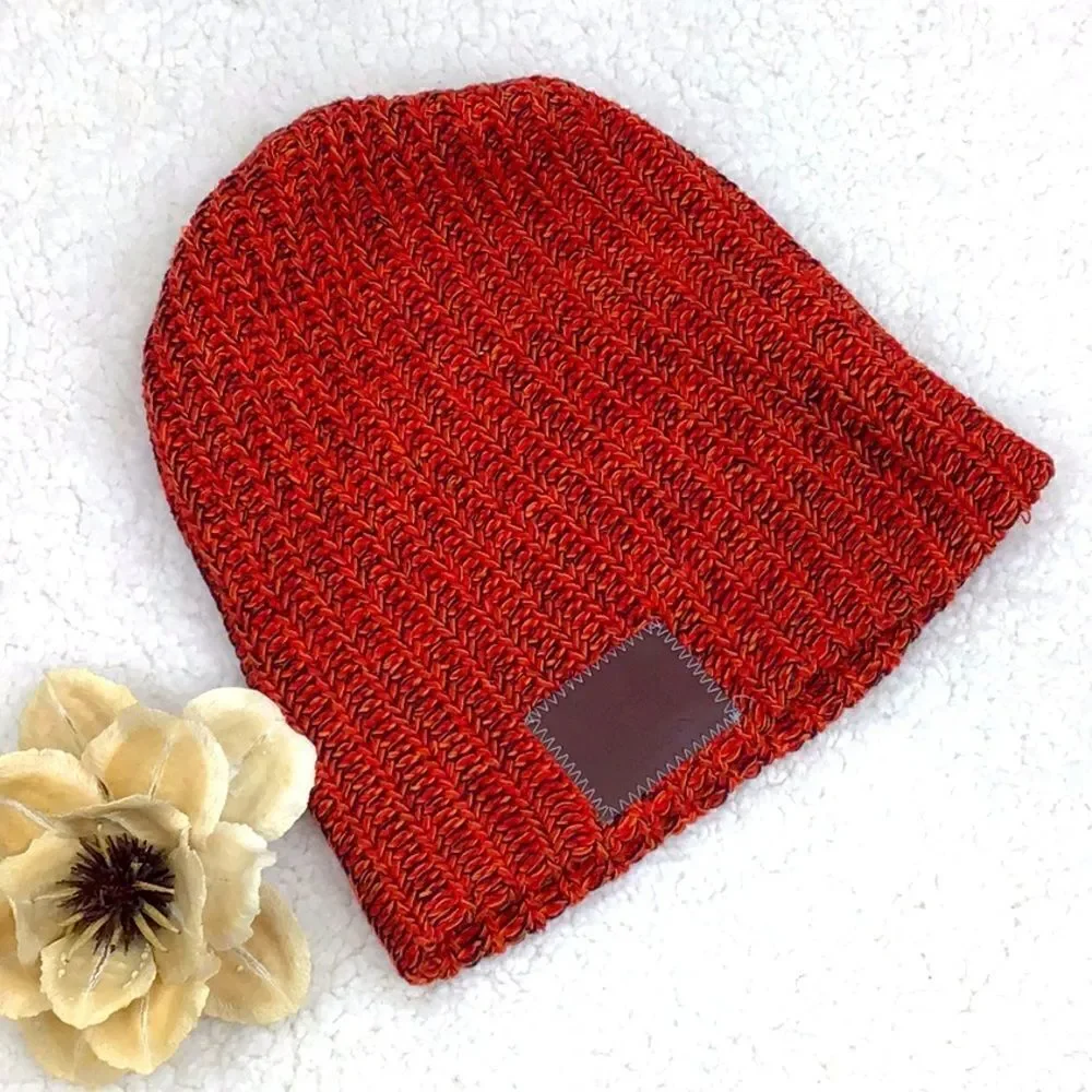 Love Your Melon Orange Thick Knit Beanie Hat